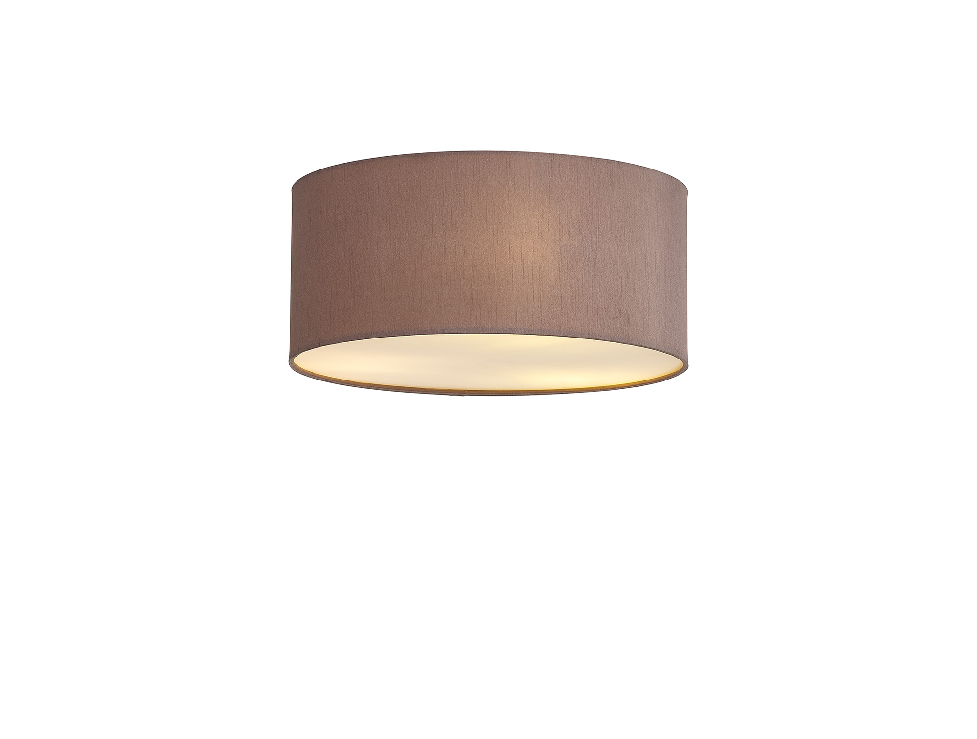 DK0618  Baymont 40cm Flush 3 Light Taupe/Halo Gold, Frosted Diffuser